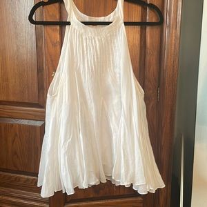 Free people sleeveless flowing cotton white top size M